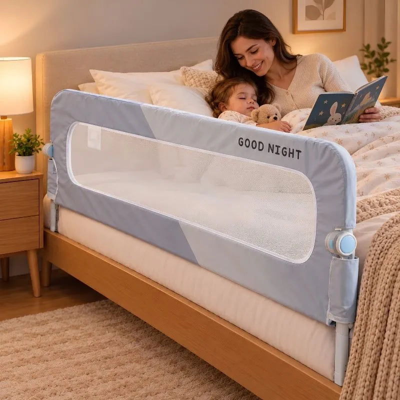 🛏️ Baranda de Seguridad para Cama · 1,50 m · Altura Ajustable
