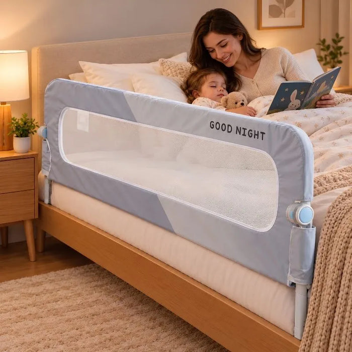 🛏️ Baranda de Seguridad para Cama · 1,50 m · Altura Ajustable