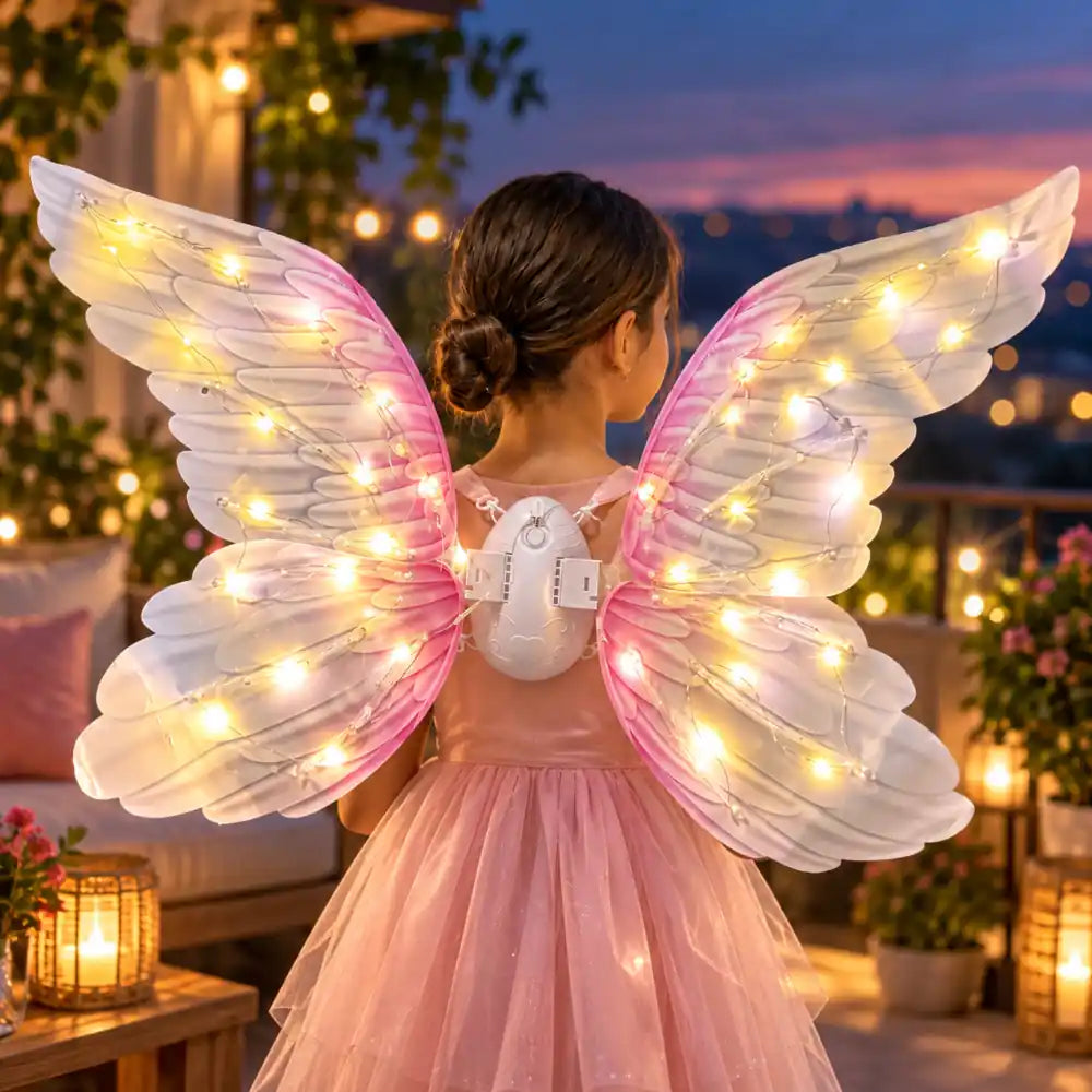 🪽 Alas de Ángel con Movimiento y Luces LED