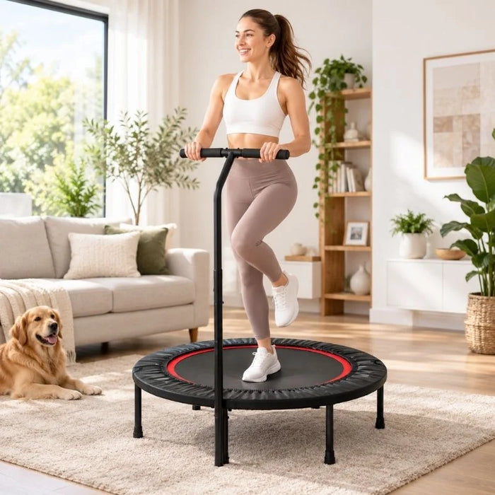 🤸 Trampolín Fitness con Barra · 1 m · Hasta 100 kg