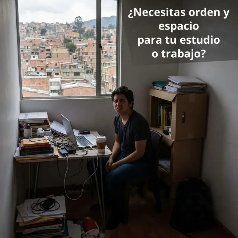 Escritorio con Estanterías de Madera 🖥️ Organiza y Aprovecha Mejor tu Espacio