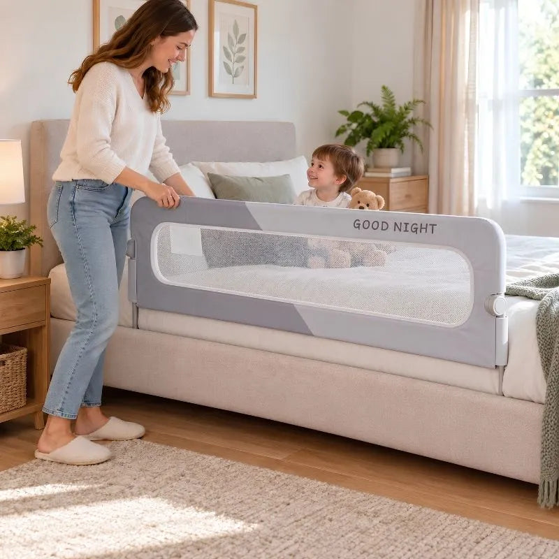 🛏️ Baranda de Seguridad para Cama · 1,50 m · Altura Ajustable