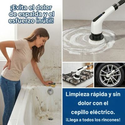 Cepillo Eléctrico Recargable Multifuncional Limpiar sin Esfuerzo ⚡