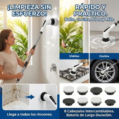 Cepillo Eléctrico Recargable Multifuncional Limpiar sin Esfuerzo ⚡