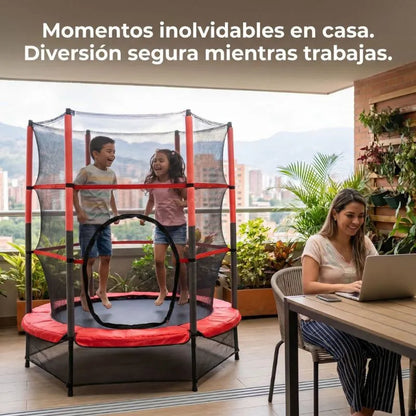 ⚡Trampolín Infantil con 🛡️ Malla Protectora de 360° y 160 cm de altura