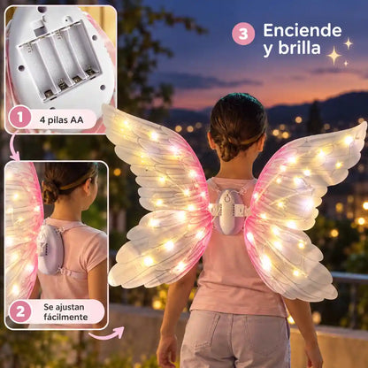 🪽 Alas de Ángel con Movimiento y Luces LED