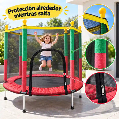 🧸 Trampolín Infantil · 1,22 m con Malla de Seguridad
