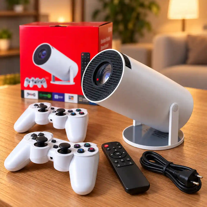 📽️ Proyector 2 en 1 con HDMI y Juegos Retro 🎮