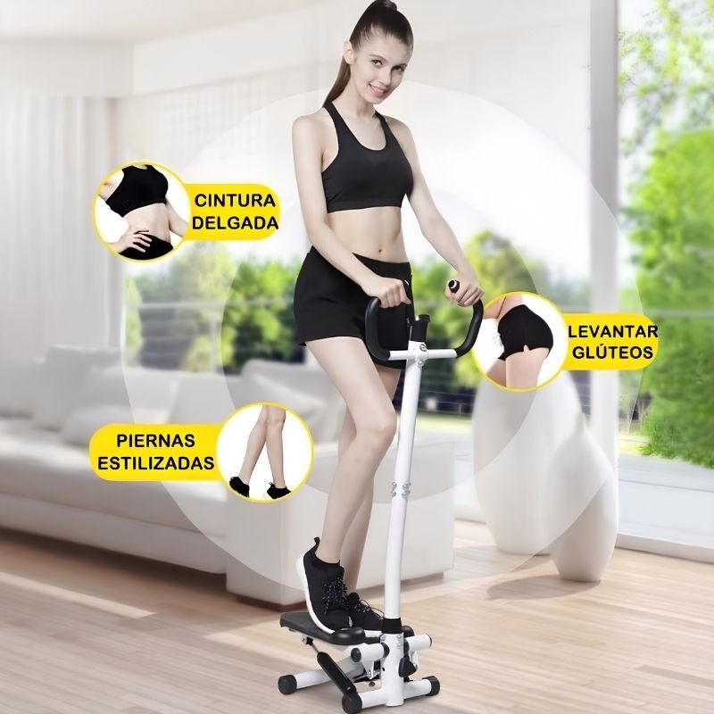 Escaladora Compacta con Manillar para Entrenar Cómodamente en Casa
