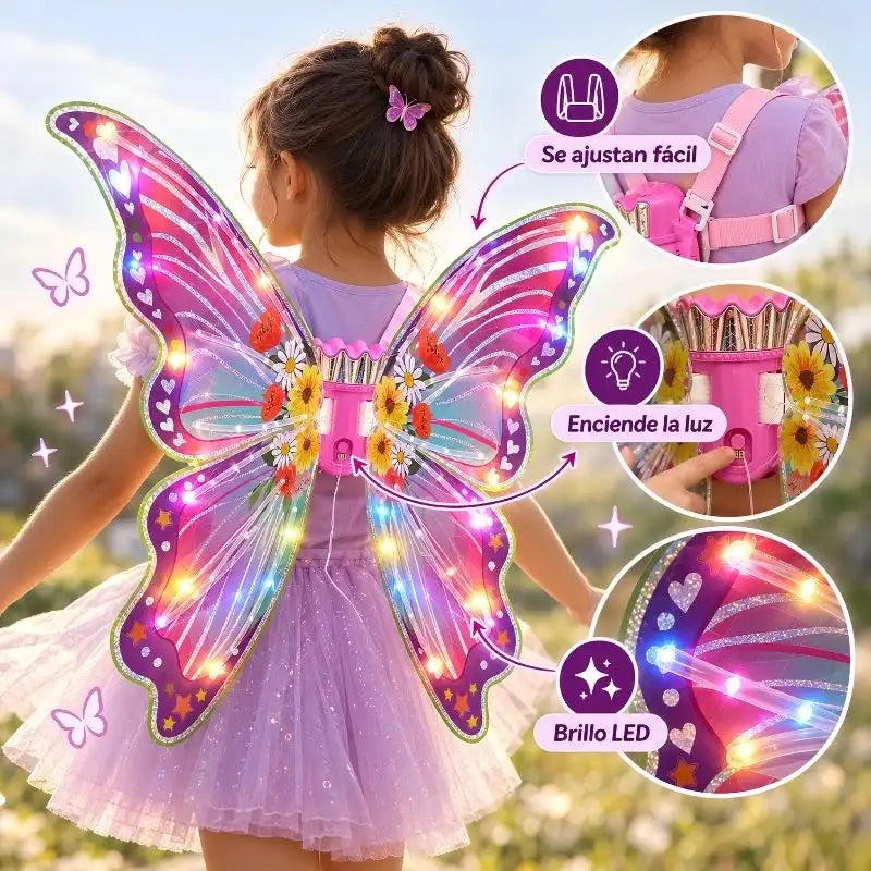 🦋 Alas de Mariposa con Movimiento y Luces LED