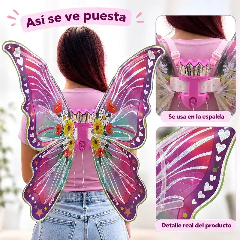 🦋 Alas de Mariposa con Movimiento y Luces LED
