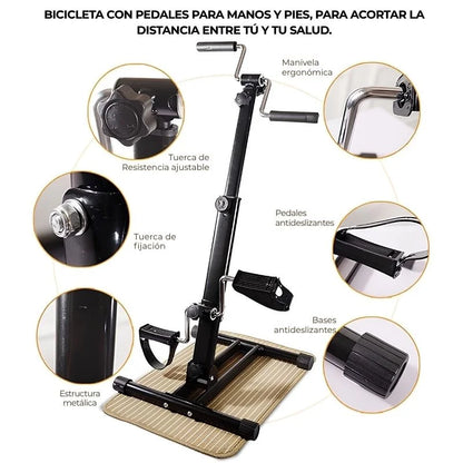 🚴 Bicicleta Ejercitadora para Brazos y Piernas Ajustable para Usar desde Casa