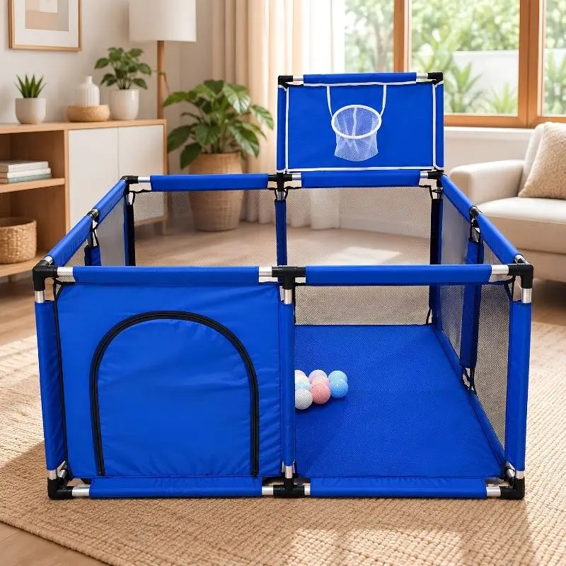 🧸 Corral Infantil 1,20 × 1,20 m con Malla para Crear su Propio Espacio de Juego