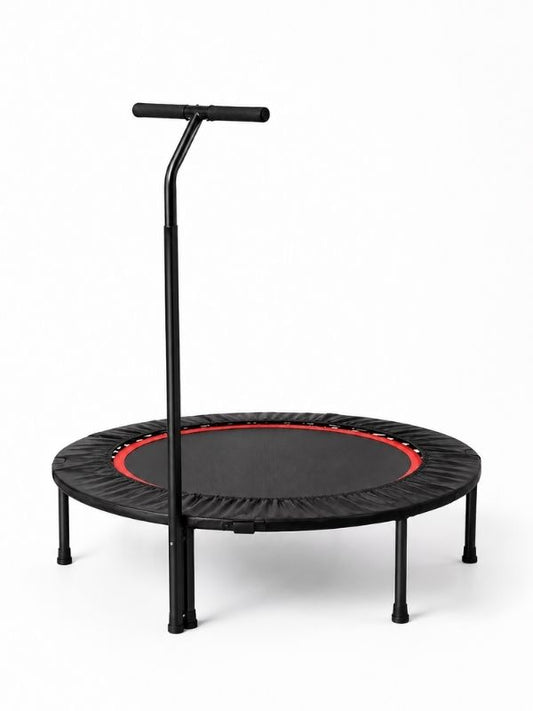 👉 Trampolín con barra de 1 metro soporta hasta 100 kg para ejercicio en casa sin impacto en las rodillas