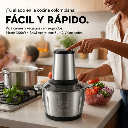 Procesador Eléctrico 3 Litros⚡ Pica Carne y Verduras en Segundos