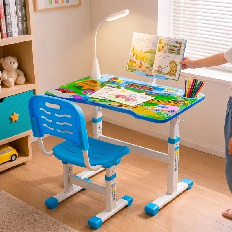 📚Escritorio Infantil Ajustable con Silla para Estudiar, Leer y Dibujar