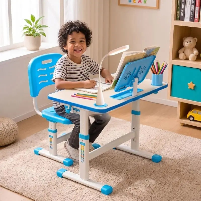 📚Escritorio Infantil Ajustable con Silla para Estudiar, Leer y Dibujar