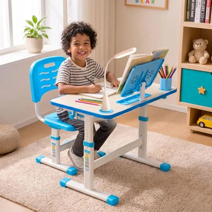 📚Escritorio Infantil Ajustable con Silla para Estudiar, Leer y Dibujar