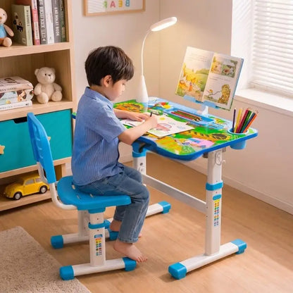 📚Escritorio Infantil Ajustable con Silla para Estudiar, Leer y Dibujar