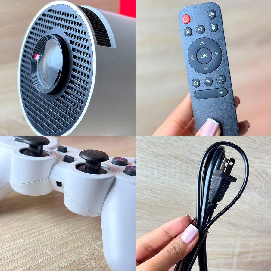 Contenido del paquete del Proyector 2 en 1 y accesorios incluidos