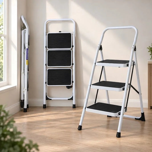 🪜 Escalera Plegable de 3 Peldaños para Llegar Más Alto con Facilidad
