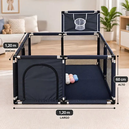 🧸 Corral Infantil 1,20 × 1,20 m con Malla para Crear su Propio Espacio de Juego
