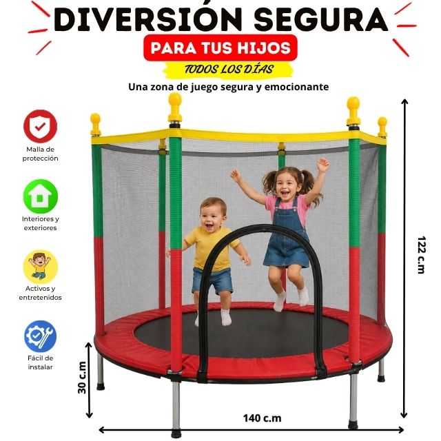 Trampolín Infantil con Malla de Seguridad