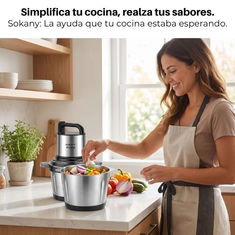 Picadora Eléctrica Sokany 2L y 4L | 800W