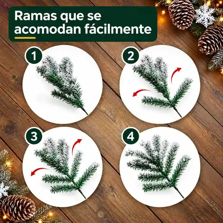 ❄️ Árbol Nevado · 1,60 m · 400 Ramas