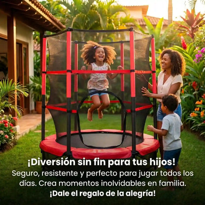 ⚡Trampolín Infantil con 🛡️ Malla Protectora de 360° y 160 cm de altura