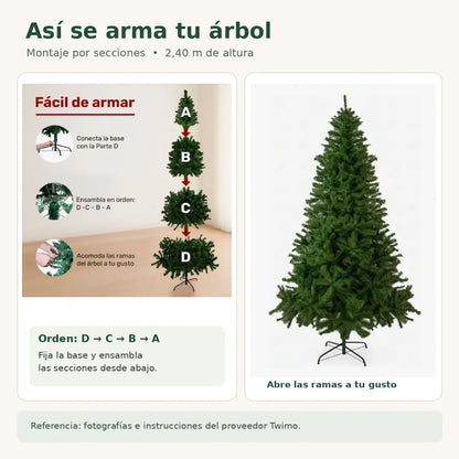 🎄 Árbol Frondoso · 2,40 m · 1200 Ramas