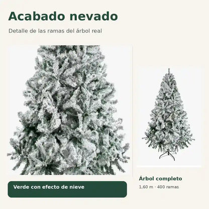 ❄️ Árbol Nevado · 1,60 m · 400 Ramas